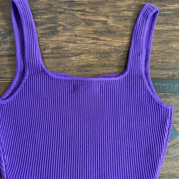 NWT House of Harlow 1960 Split Neck Super Crop Tank With Ottoman Rib Skirt Set - Picture 4 of 5